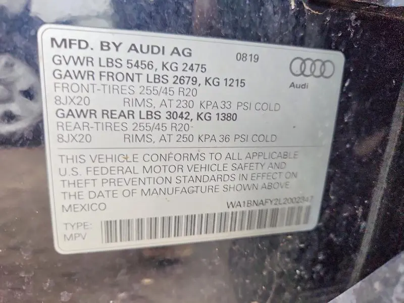 2020 AUDI Q5 PREMIUM PLUS  