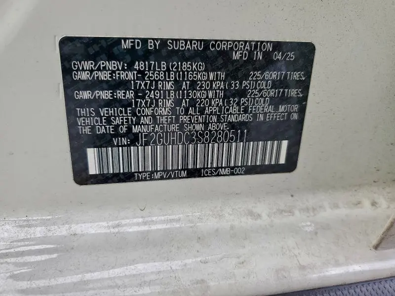 2025 SUBARU CROSSTREK PREMIUM  