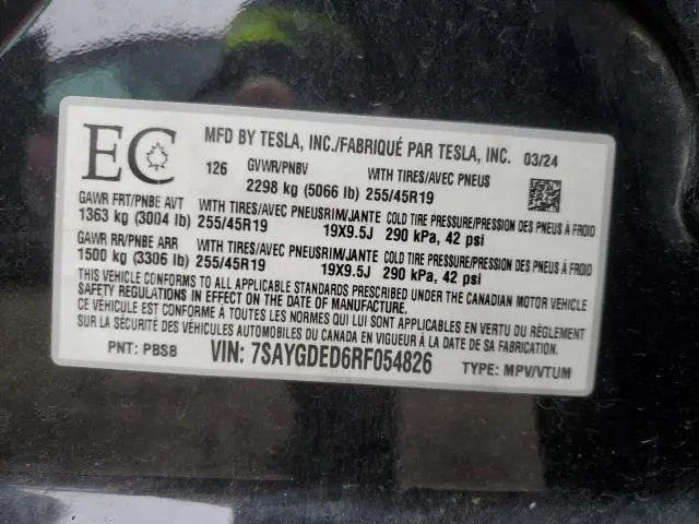 2024 TESLA MODEL Y   