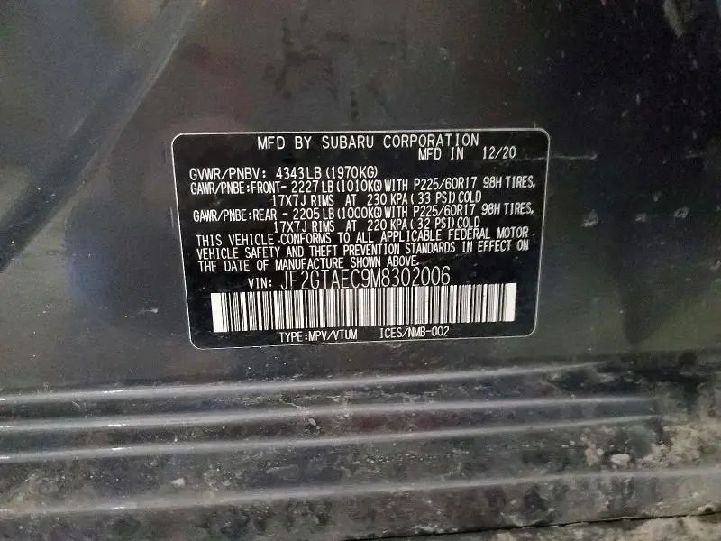 2021 SUBARU CROSSTREK PREMIUM  