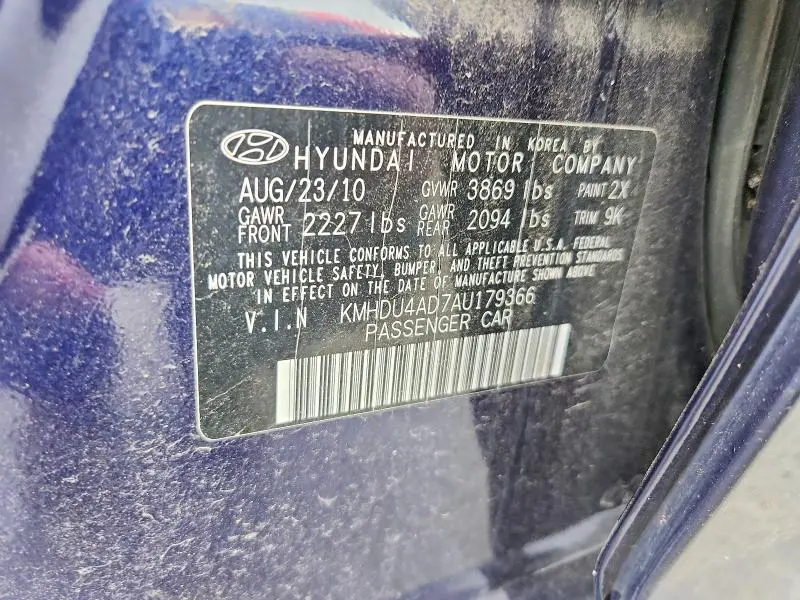 2010 HYUNDAI ELANTRA GLS  