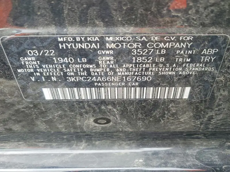 2022 HYUNDAI ACCENT SE  