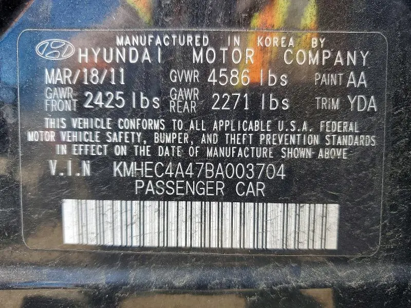 2011 HYUNDAI SONATA HYBRID  