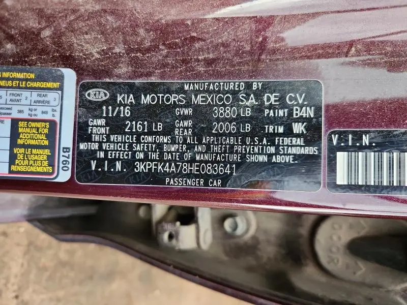 2017 KIA FORTE LX  