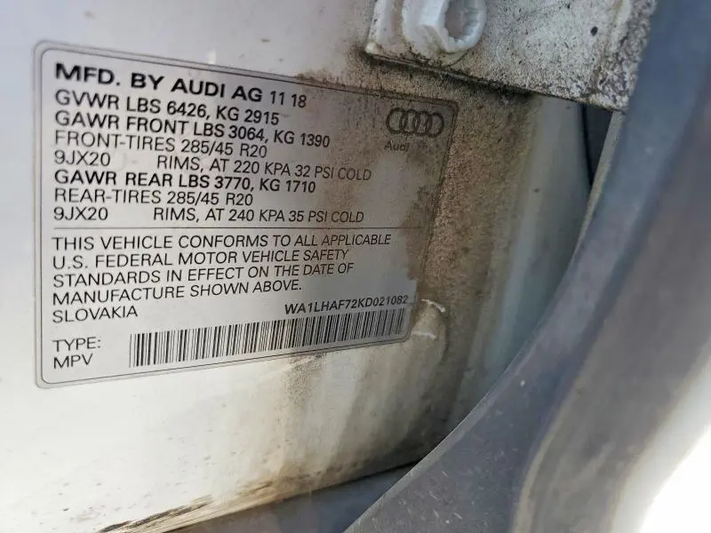 2019 AUDI Q7 PREMIUM PLUS  