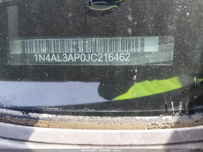 2018 NISSAN ALTIMA 2.5 SV