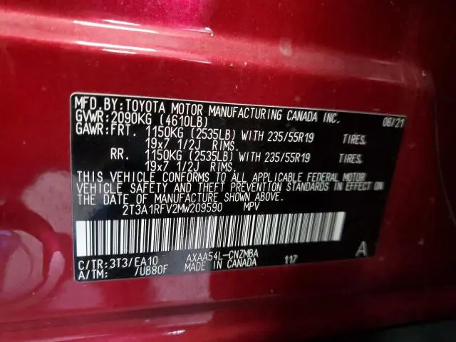 2021 TOYOTA RAV4 XLE PREMIUM  