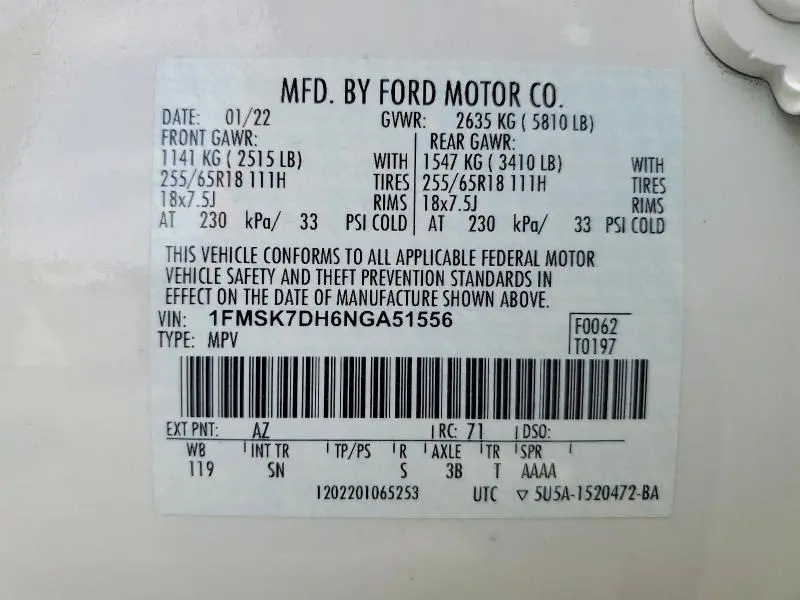 2022 FORD EXPLORER XLT  