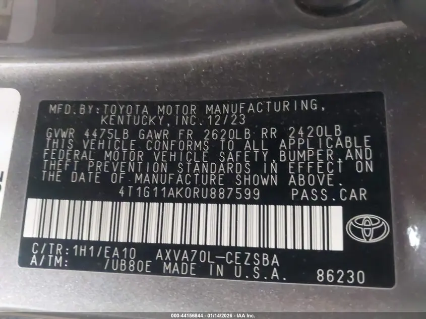 2024 TOYOTA CAMRY SE