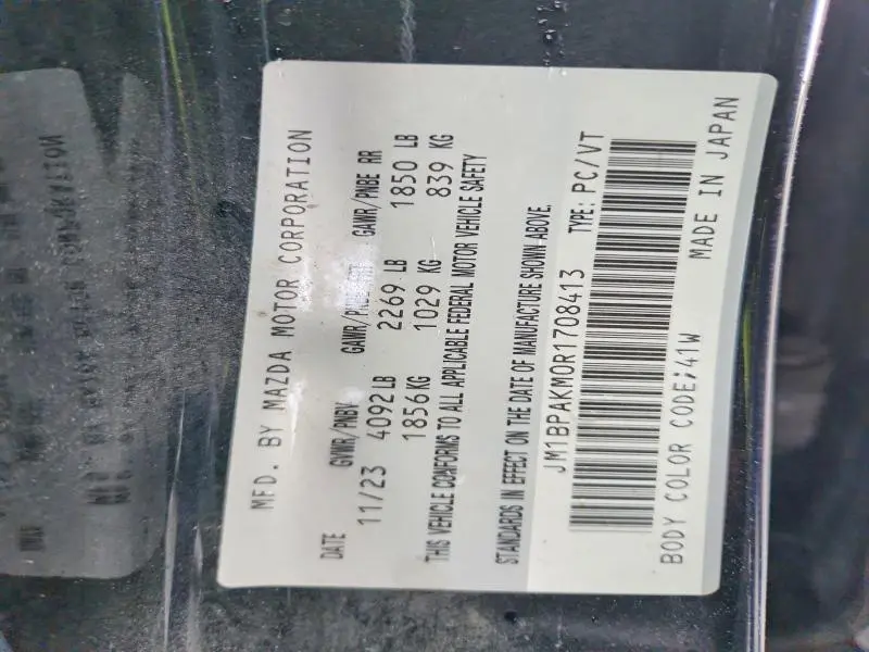2024 MAZDA 3 SELECT SPORT  
