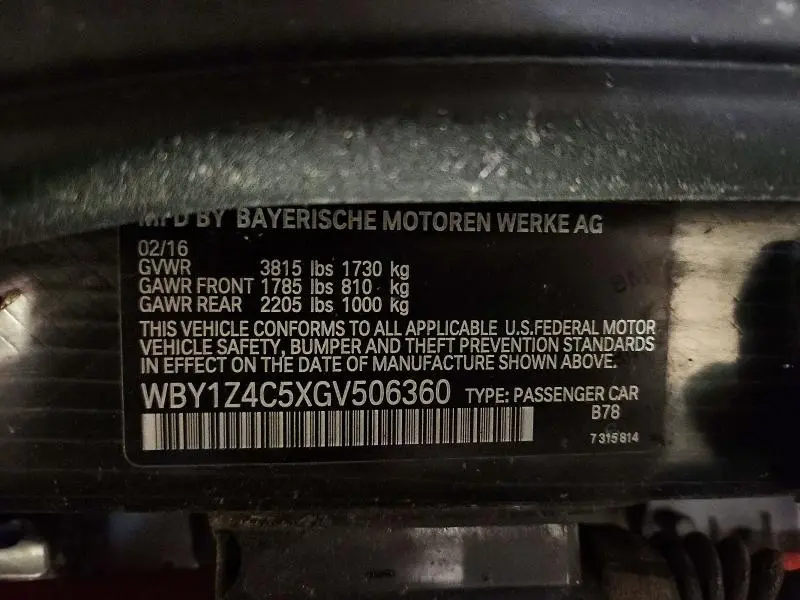 2016 BMW I3 REX  
