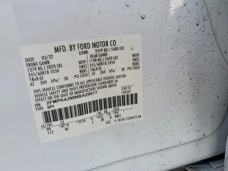 2022 FORD EDGE SEL  