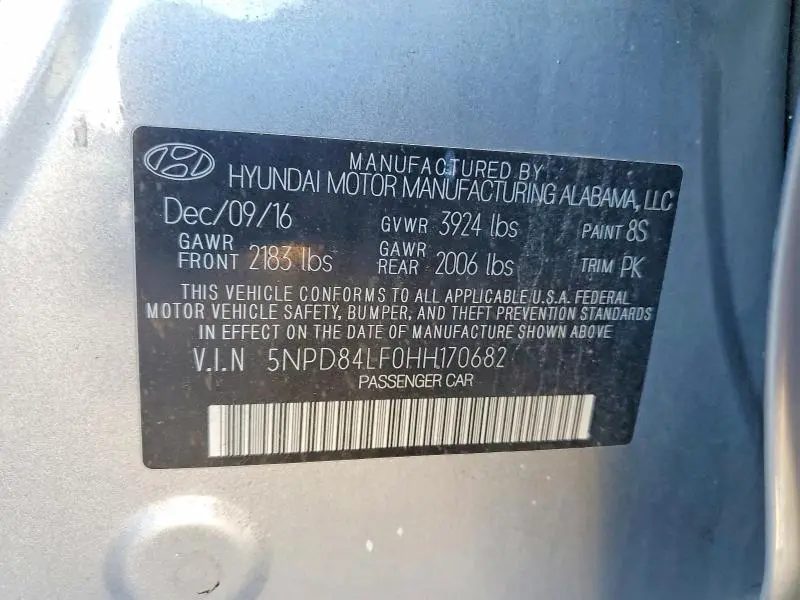 2017 HYUNDAI ELANTRA   