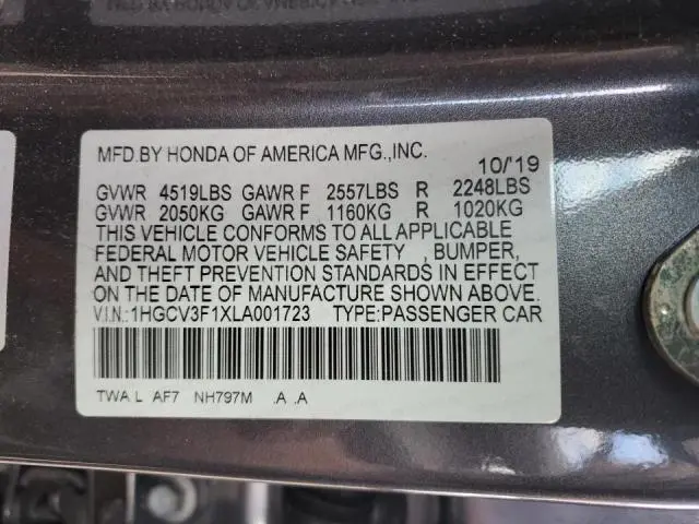 2020 HONDA ACCORD HYBRID  