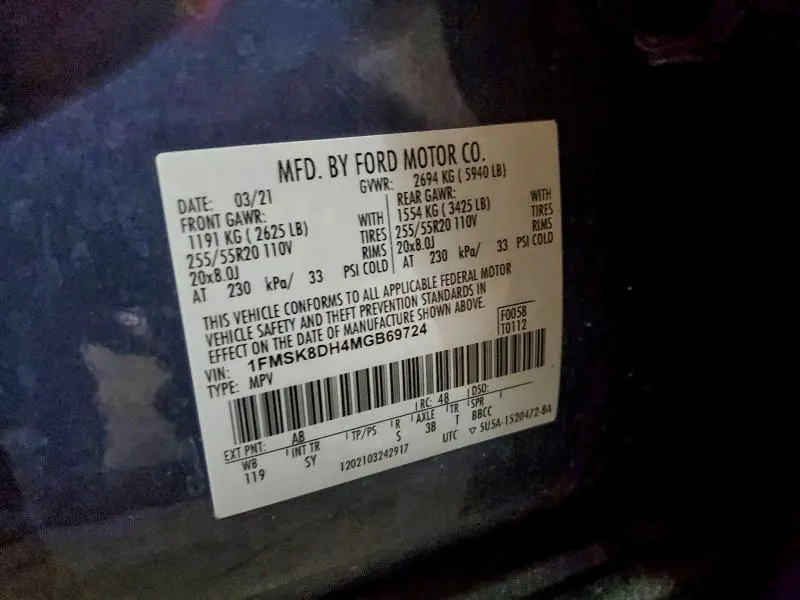 2021 FORD EXPLORER XLT  