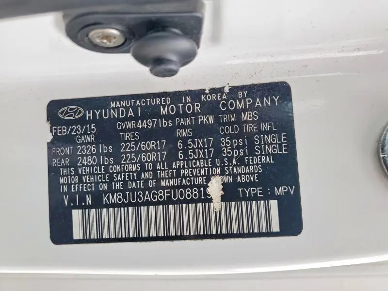 2015 HYUNDAI TUCSON SE  