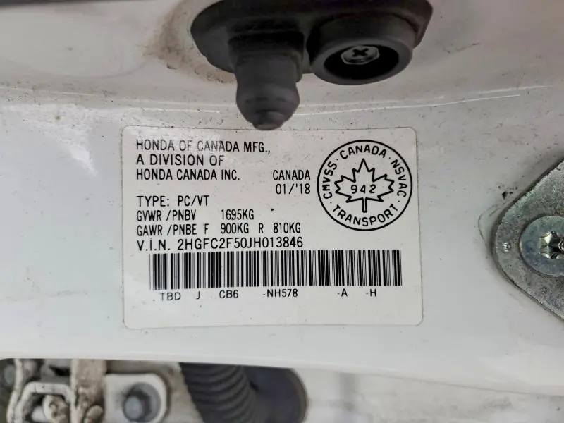 2018 HONDA CIVIC LX  