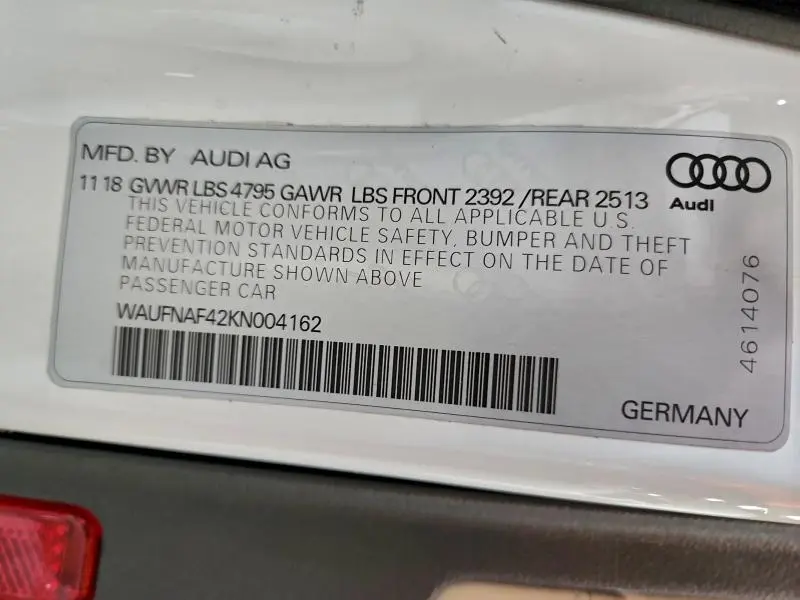 2019 AUDI A4 PRESTIGE  