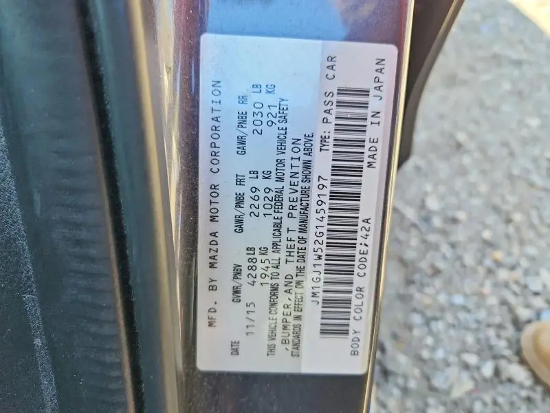 2016 MAZDA 6 GRAND TOURING  