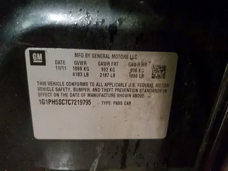 2012 CHEVROLET CRUZE LTZ  