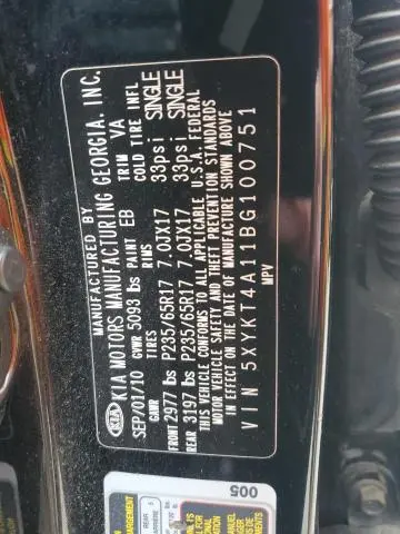 2011 KIA SORENTO BASE  