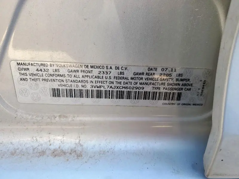 2012 VOLKSWAGEN JETTA TDI  