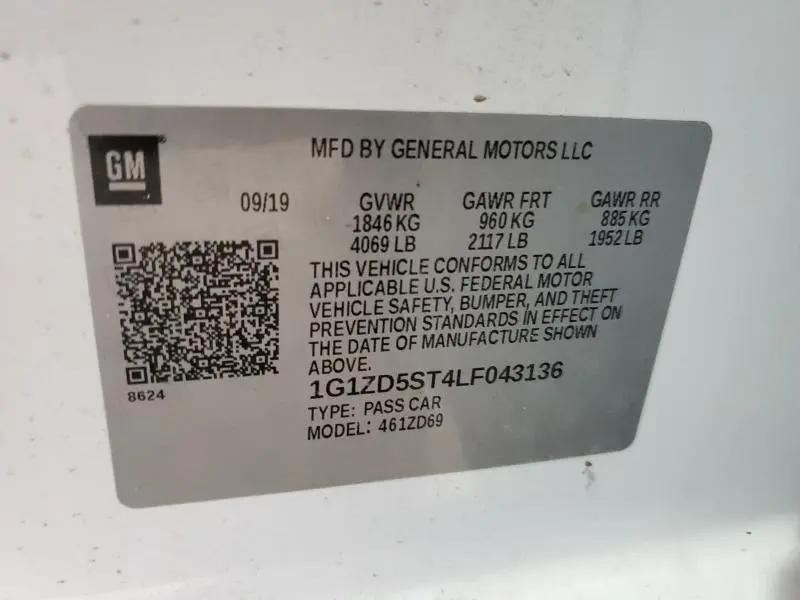 2020 CHEVROLET MALIBU LT  