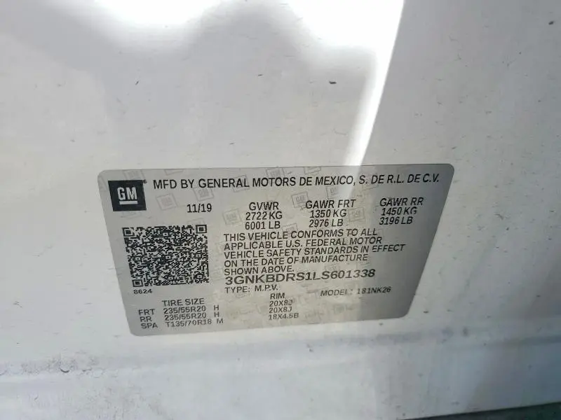2020 CHEVROLET BLAZER 3LT  