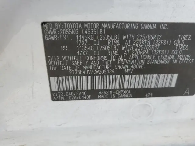 2012 TOYOTA RAV4   