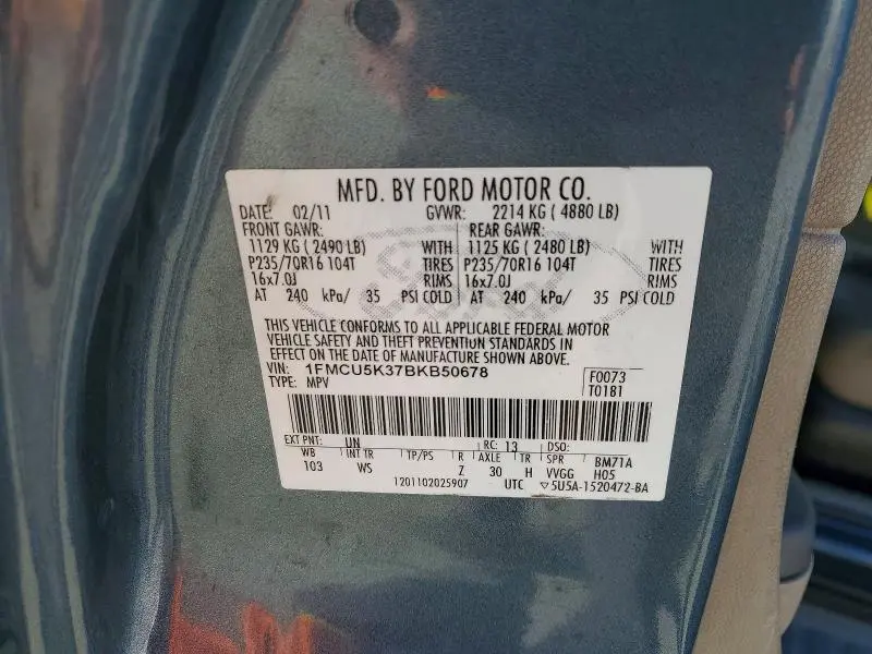 2011 FORD ESCAPE HYBRID  