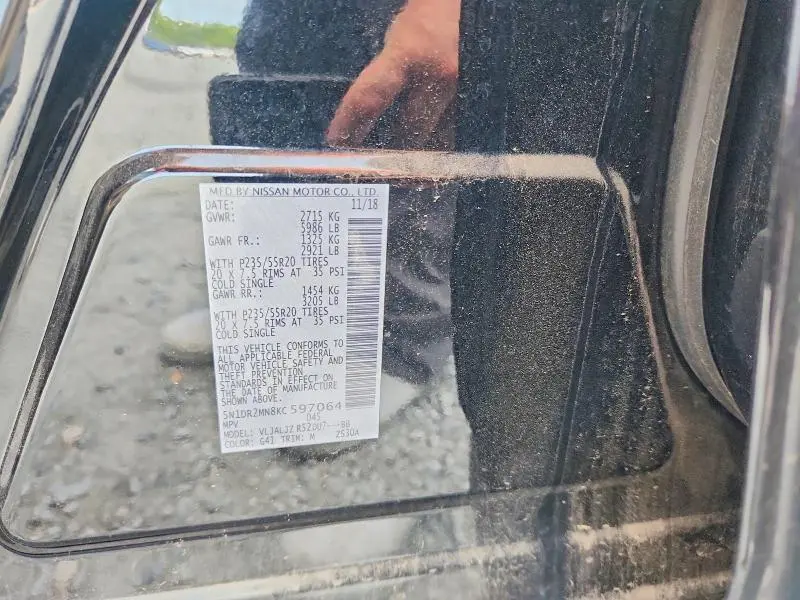 2019 NISSAN PATHFINDER PLATINUM  