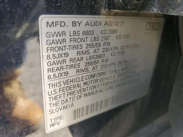 2017 AUDI Q7 PREMIUM PLUS  