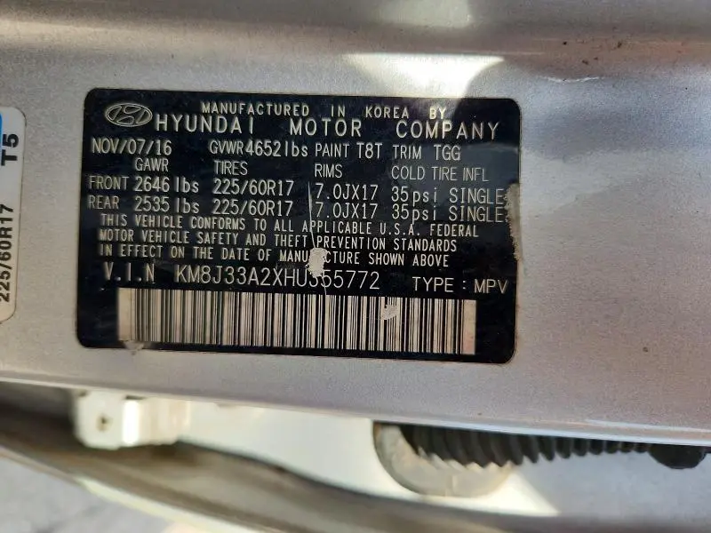 2017 HYUNDAI TUCSON ECO  