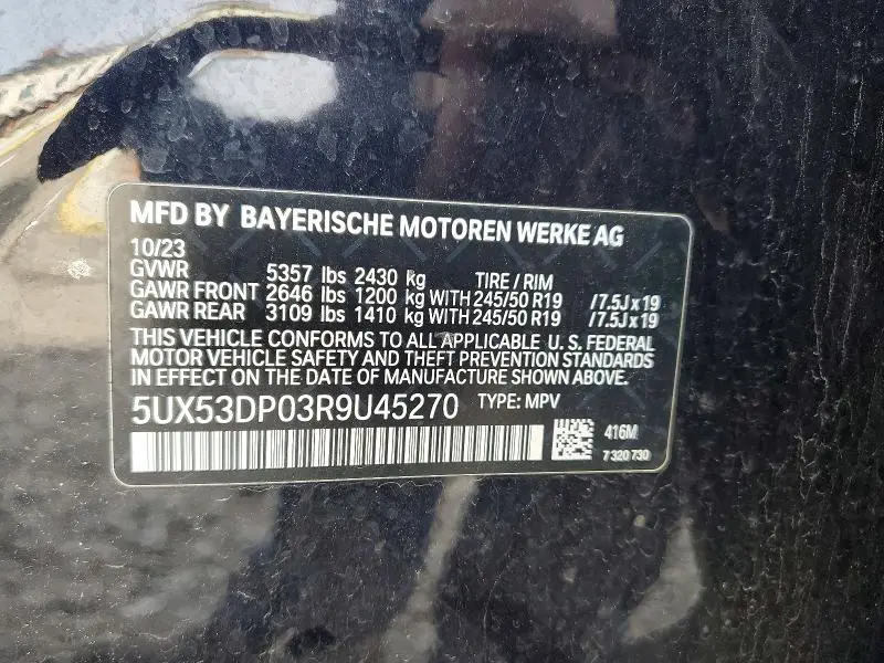 2024 BMW X3 XDRIVE30I  