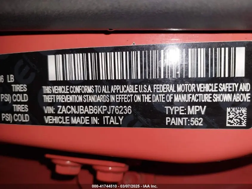 2019 JEEP RENEGADE SPORT 4X4