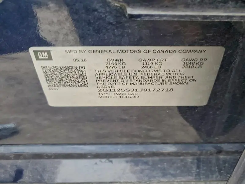 2018 CHEVROLET IMPALA PREMIER  