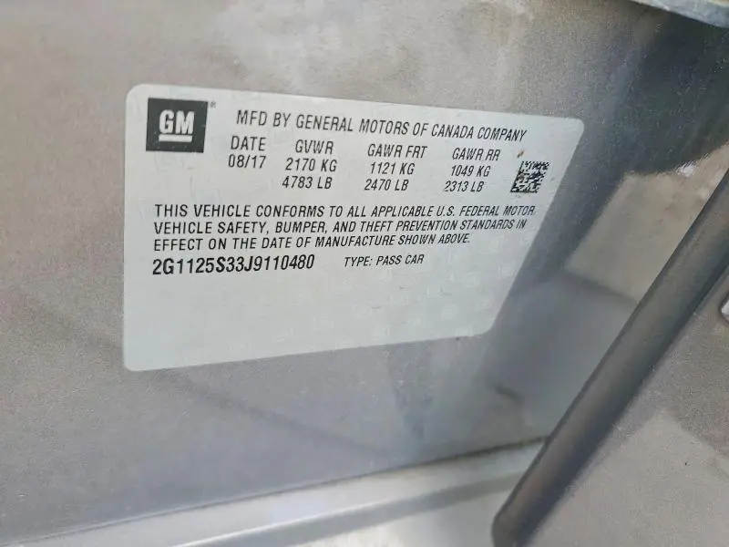 2018 CHEVROLET IMPALA PREMIER  