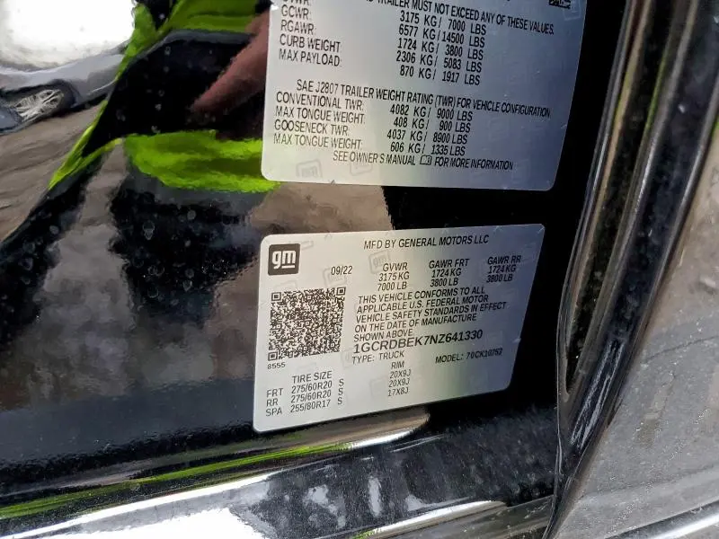 2022 CHEVROLET SILVERADO K1500 CUSTOM  