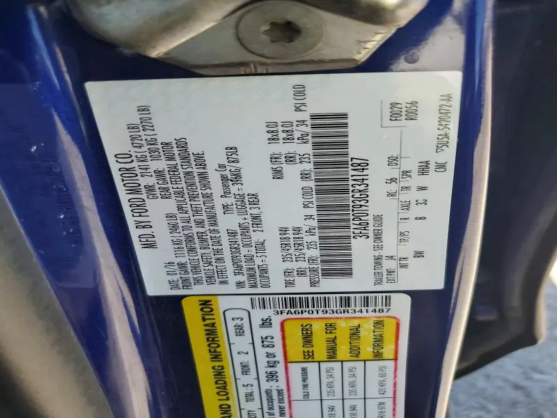 2016 FORD FUSION SE  