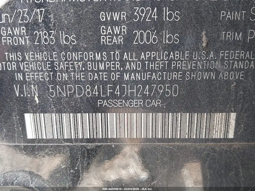 2018 HYUNDAI ELANTRA SEL