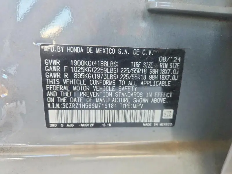 2025 HONDA HR-V SPORT  