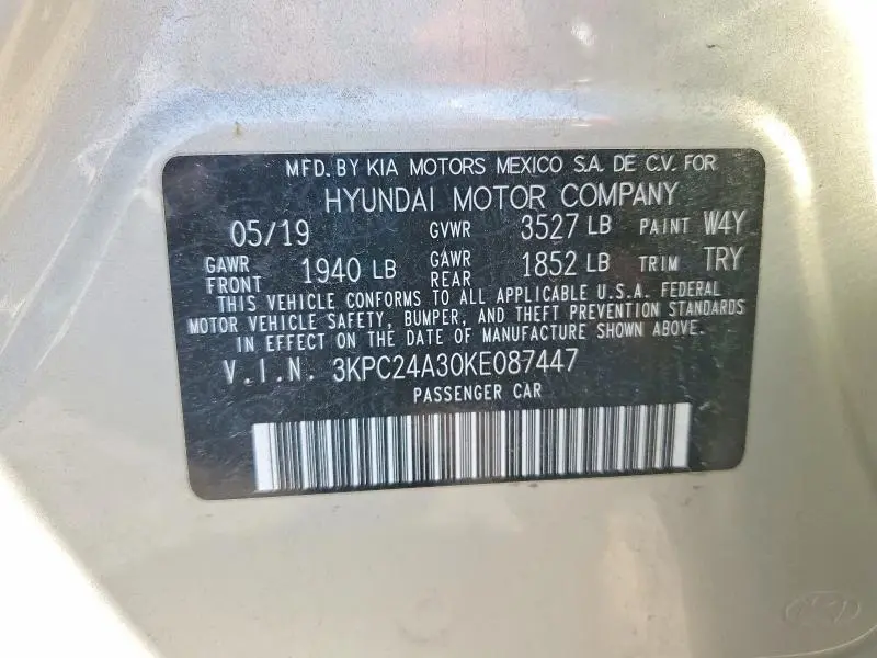 2019 HYUNDAI ACCENT SE  
