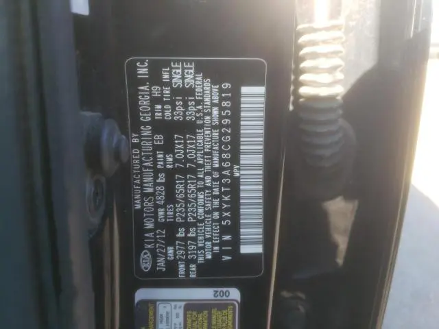 2012 KIA SORENTO BASE  