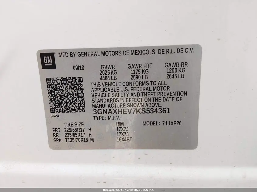 2019 CHEVROLET EQUINOX LS