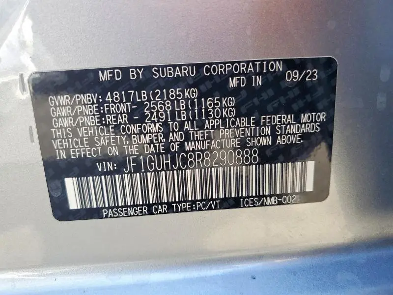 2024 SUBARU IMPREZA RS  
