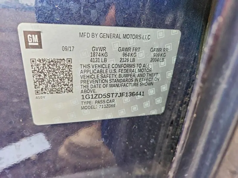2018 CHEVROLET MALIBU LT  