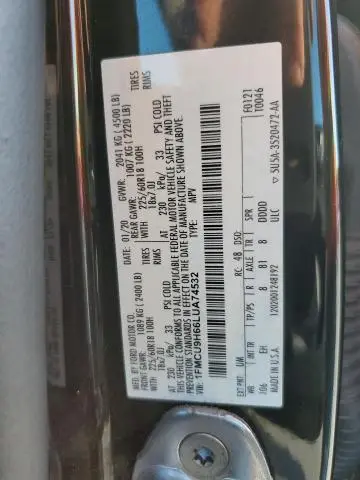 2020 FORD ESCAPE SEL  