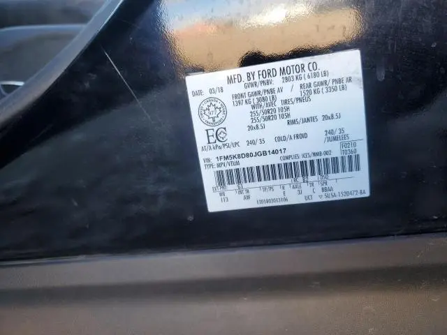 2018 FORD EXPLORER XLT  