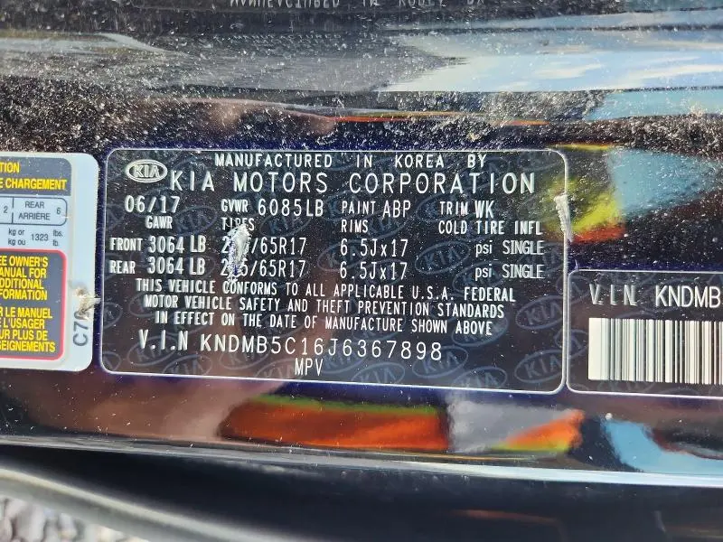 2018 KIA SEDONA LX  