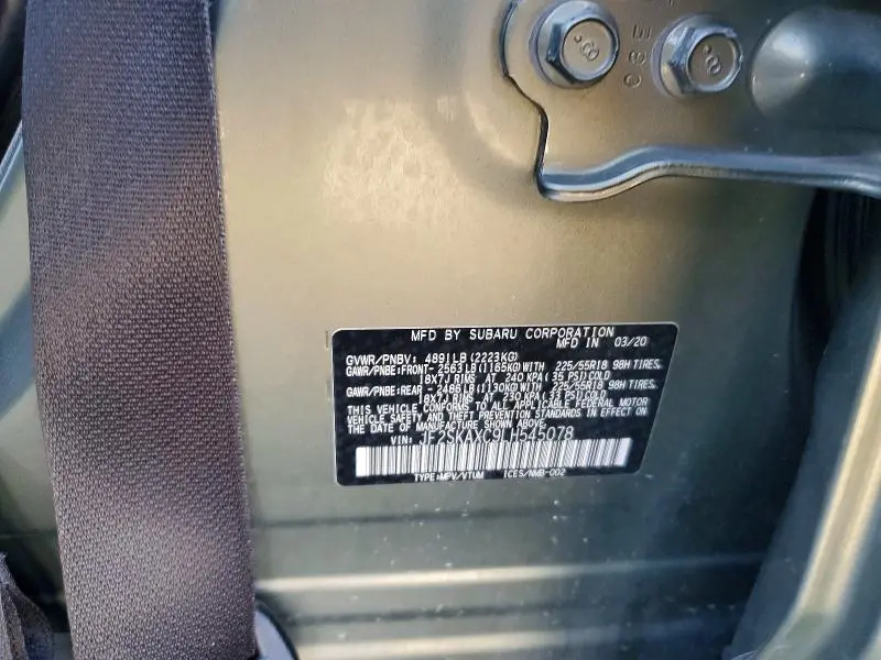 2020 SUBARU FORESTER TOURING  